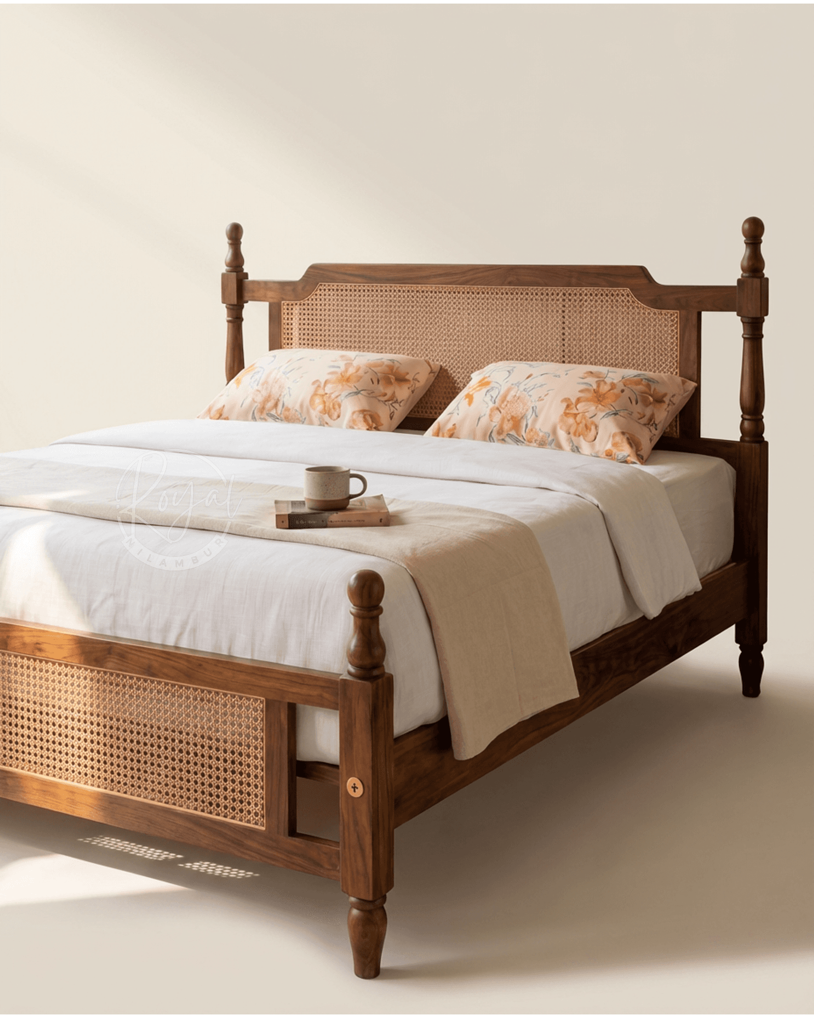 Royal Ashron Nilambur Teak Wood Cot