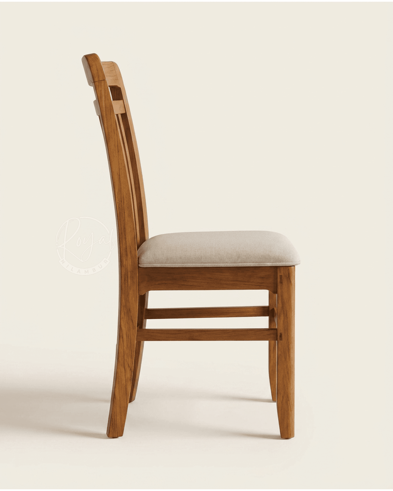 Royal Astra Nilambur Teak Wood Dining Table With Marble Top