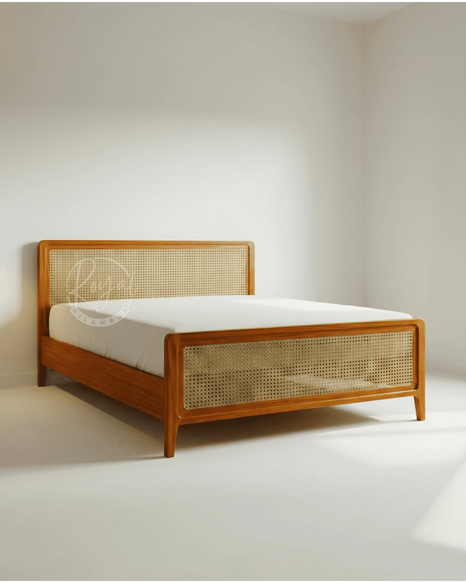 Royal Canroy Nilambur Teak Cane Cot