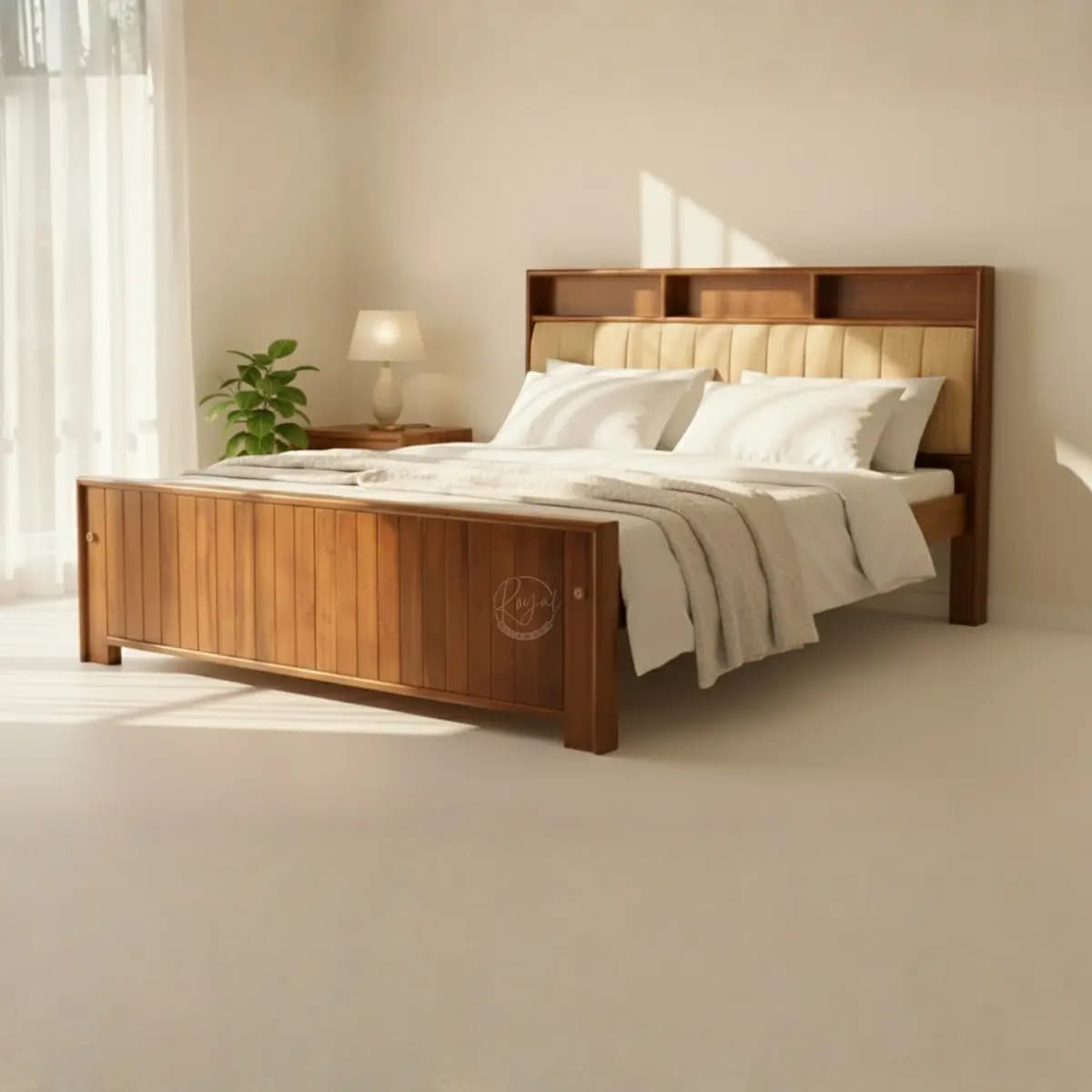 Royal Elyon Nilambur Teak Wood Cot