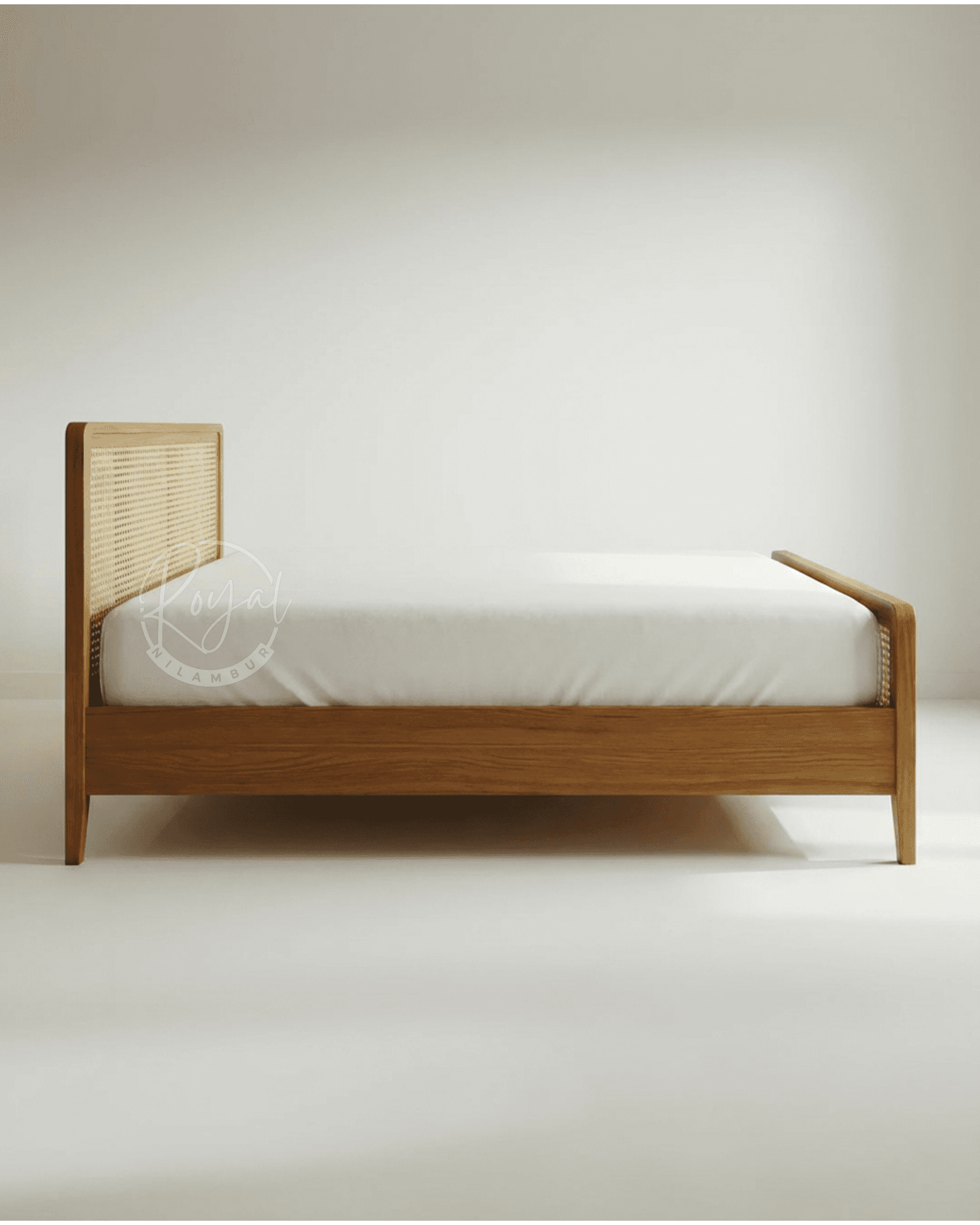 Royal Canroy Nilambur Teak Cane Cot