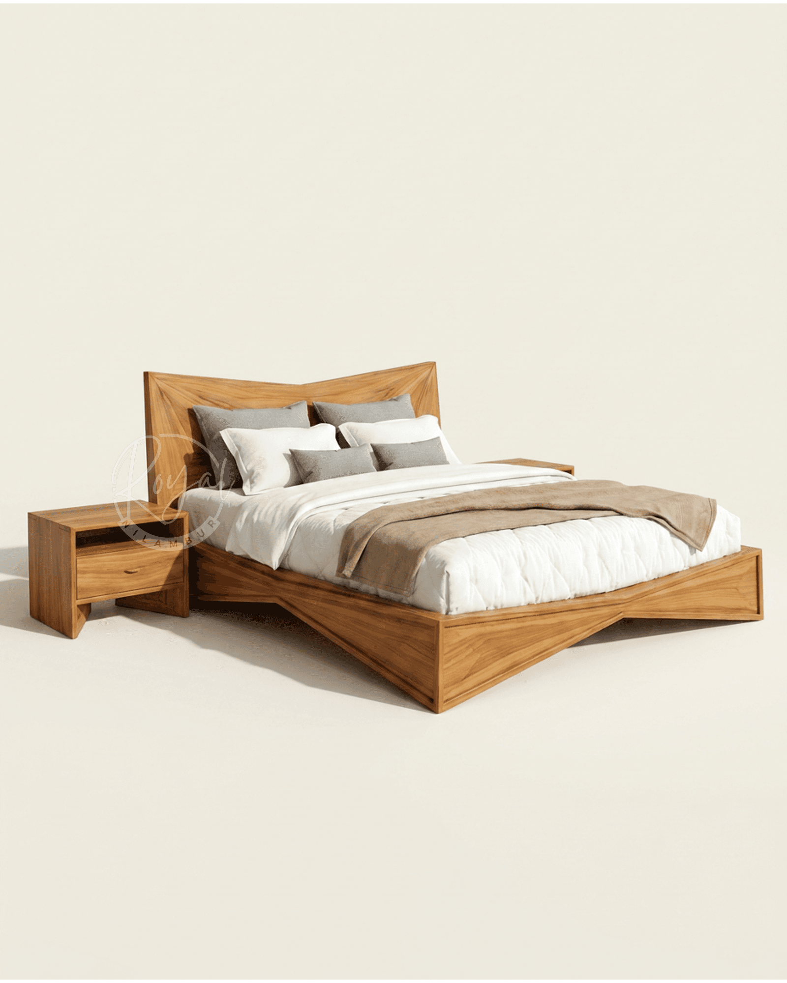 Royal Kalvyn Nilambur Teak Wood Bed