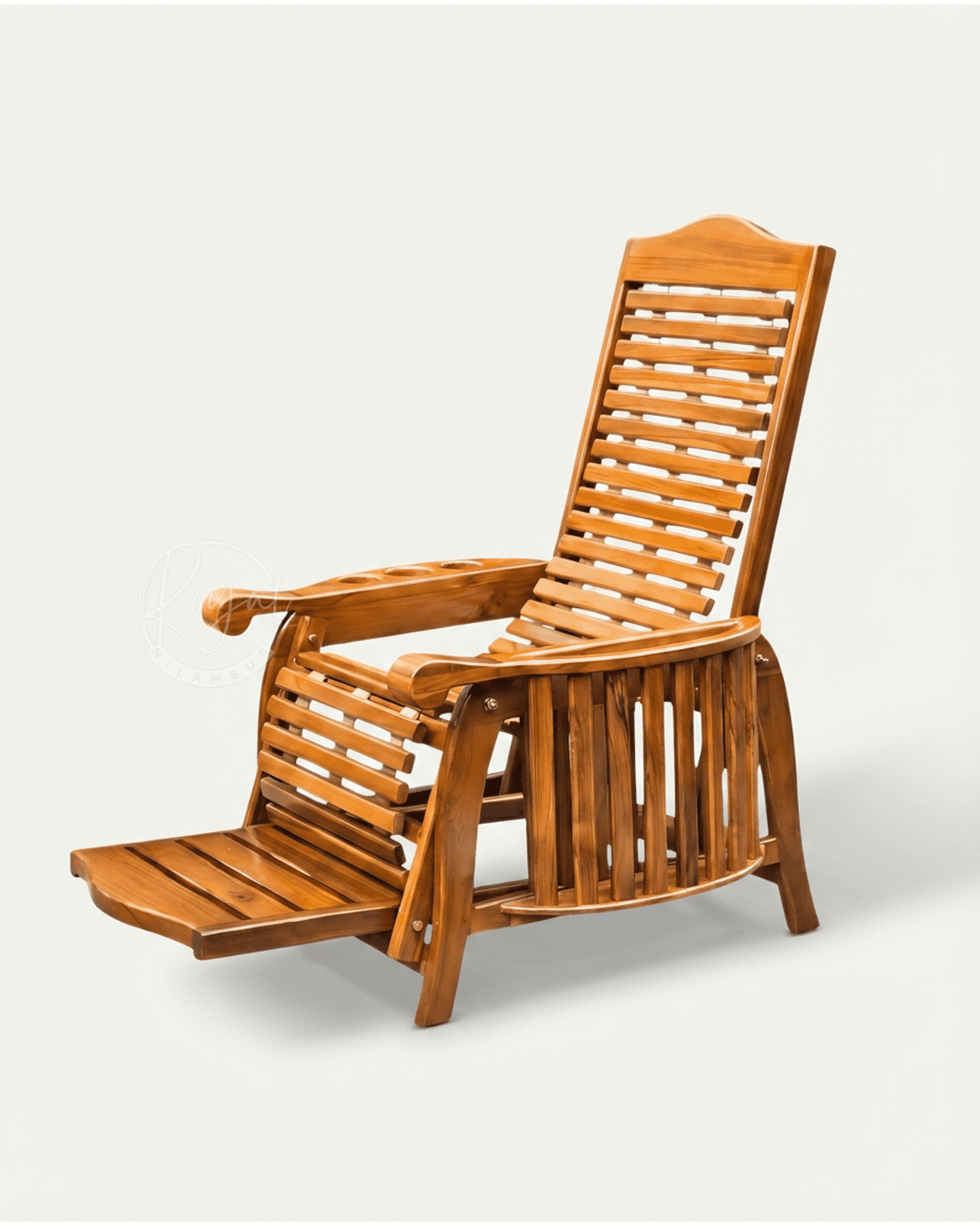 Royal Veyora Nilambur Teak Wood Easy Chair