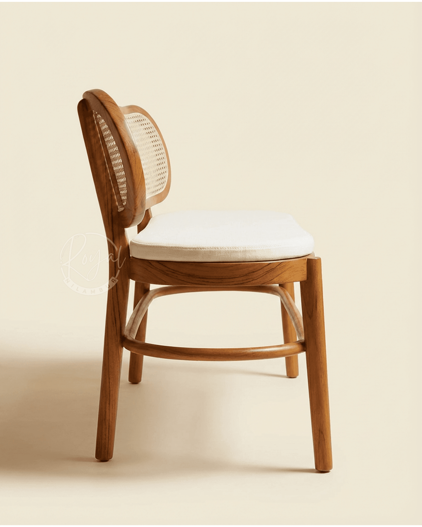 Royal Aevon Nilambur Teak Wood Cane Bench