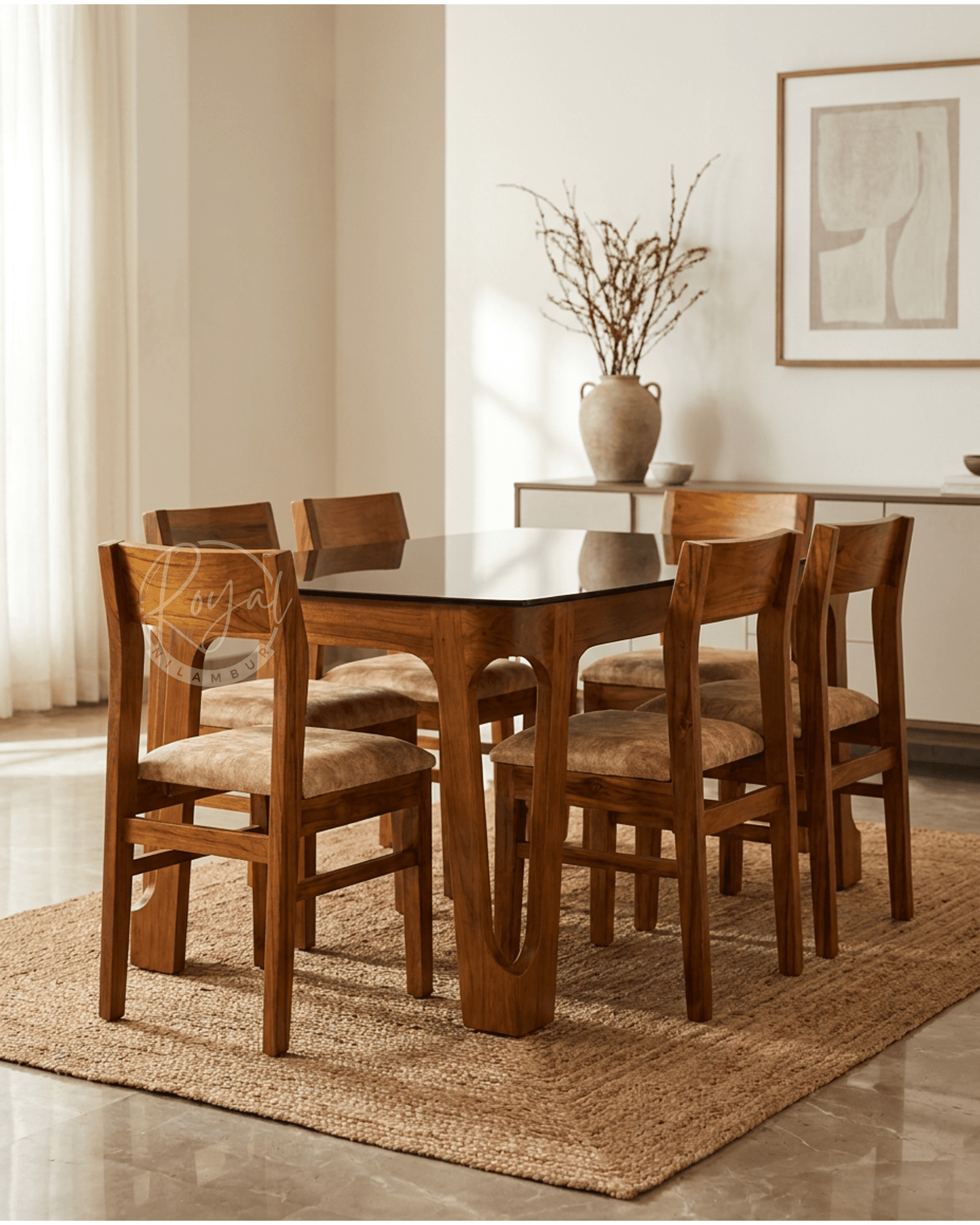 Royal Vitarana Nilambur Teak Wood Dining Table