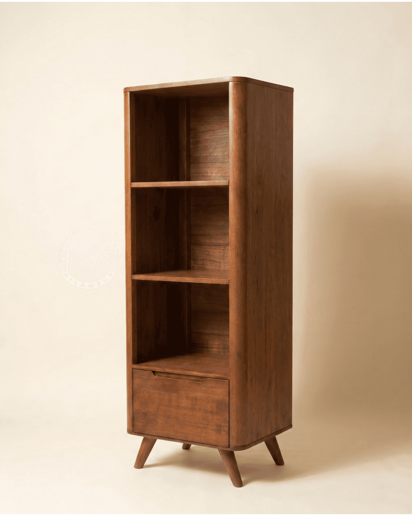 Royal Adhyan Nilambur Teak Wood Bookshelf
