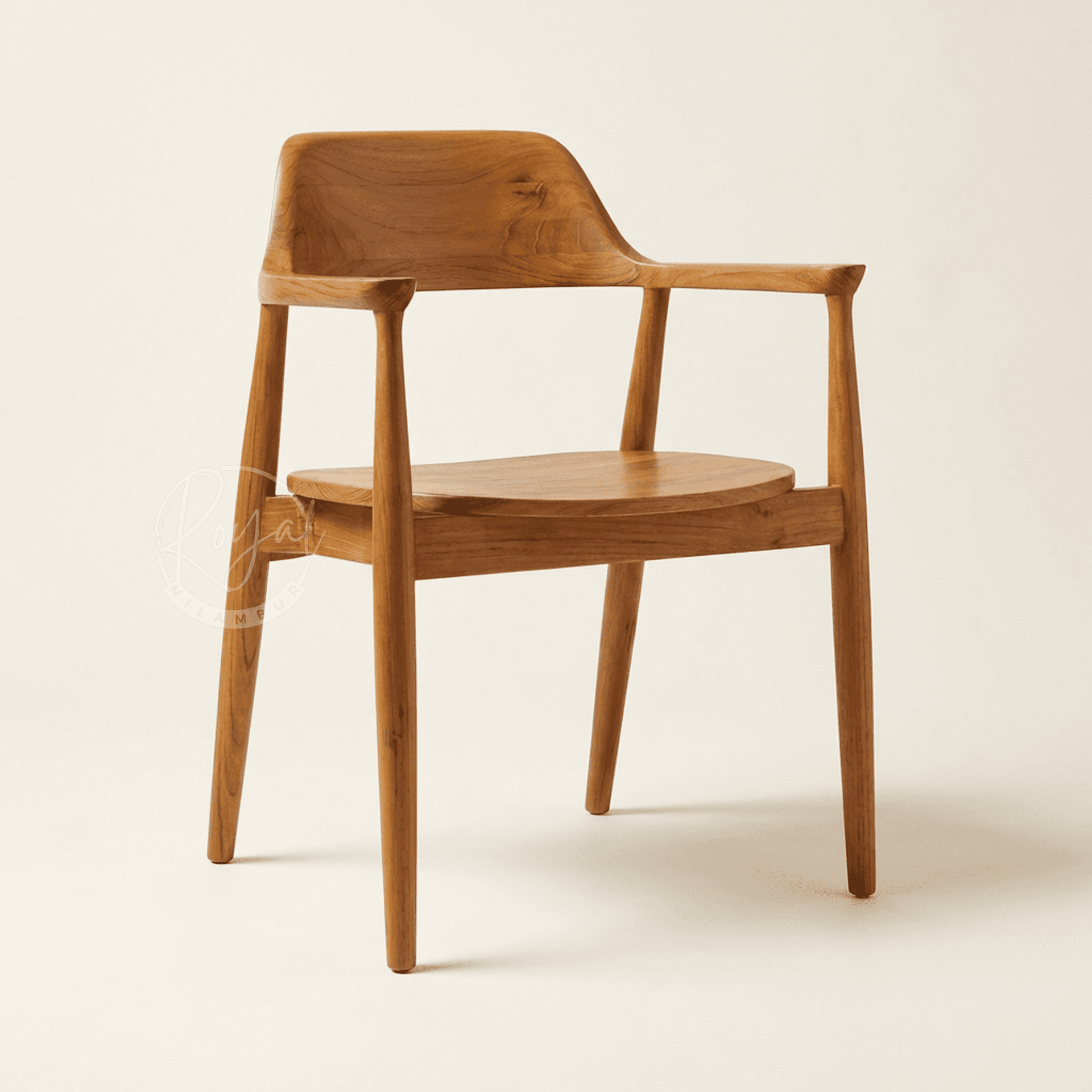 Royal Aarvix Nilambur Teak Wood Armchair