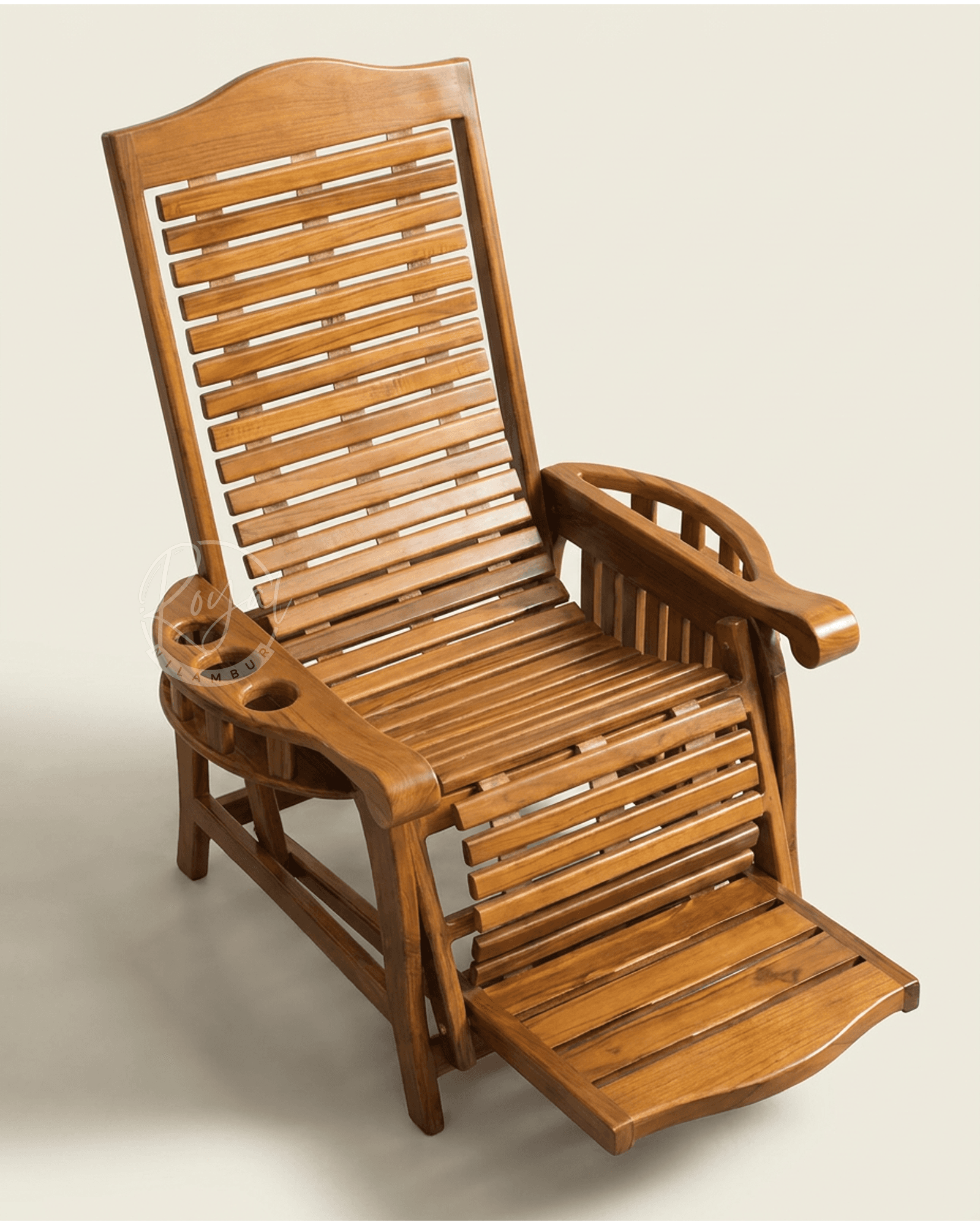 Royal Veyora Nilambur Teak Wood Easy Chair
