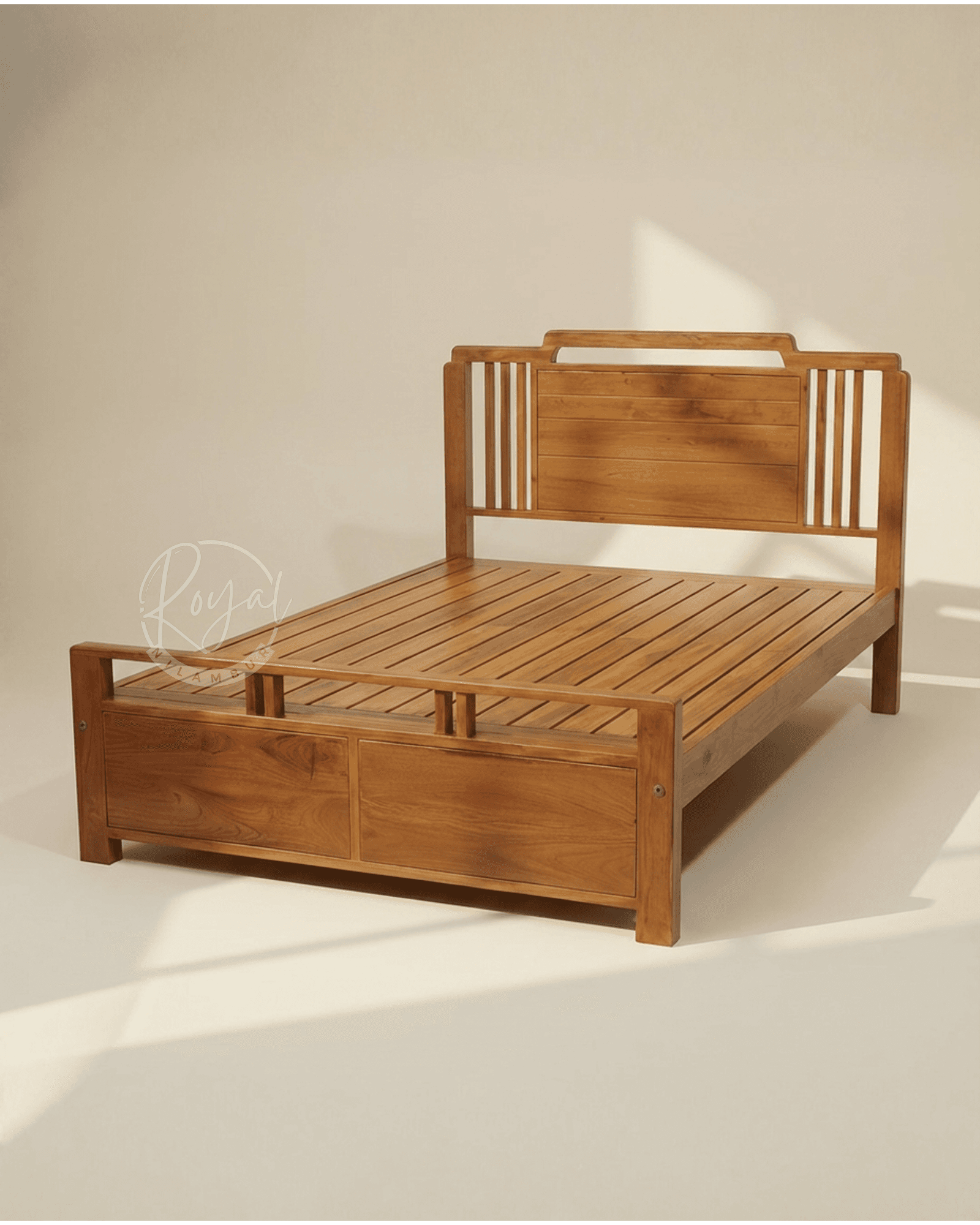 Royal Arsh Nilambur Teak Wood Cot