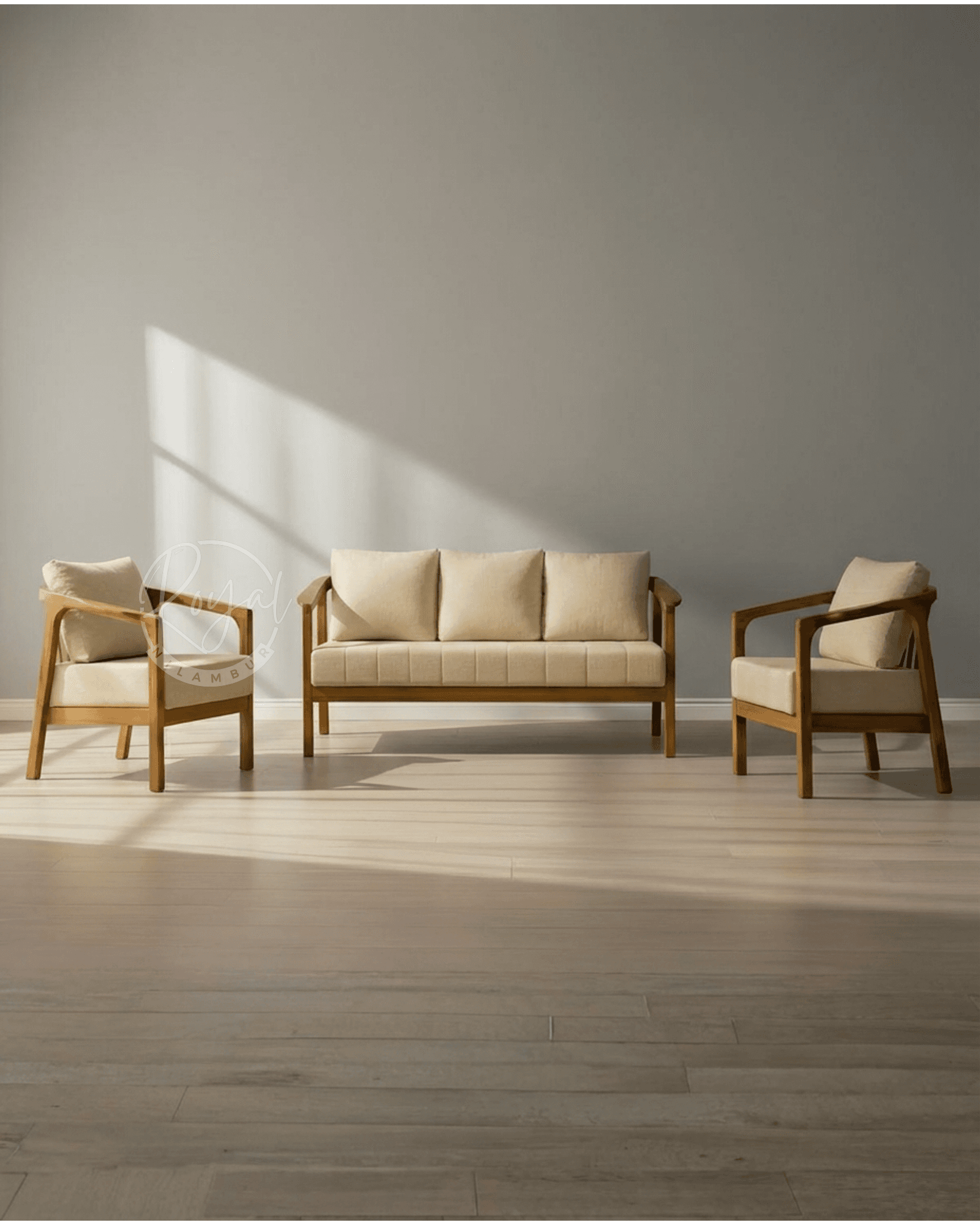 Royal Tavron Nilambur Teak Wood Sofa Set