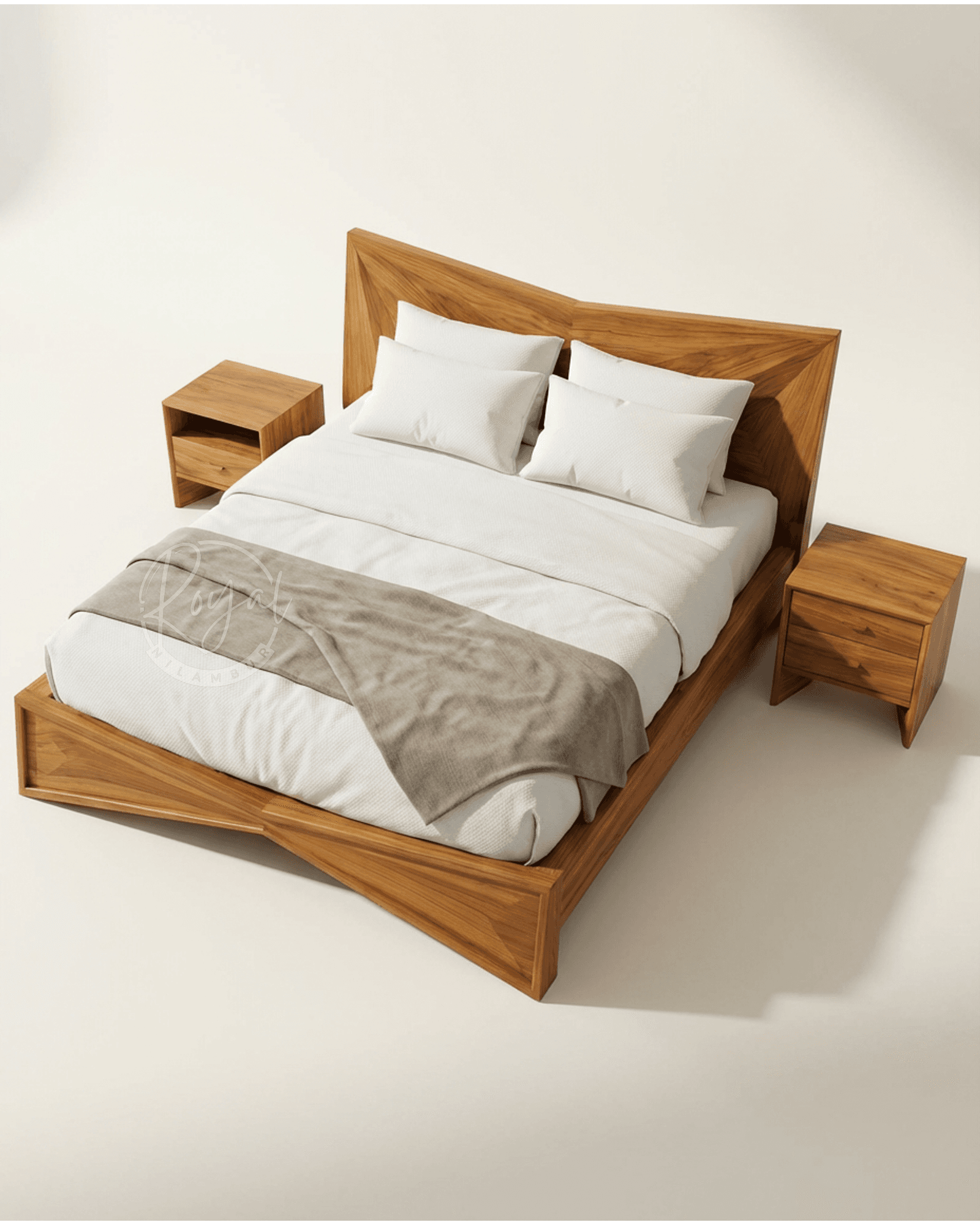 Royal Kalvyn Nilambur Teak Wood Bed