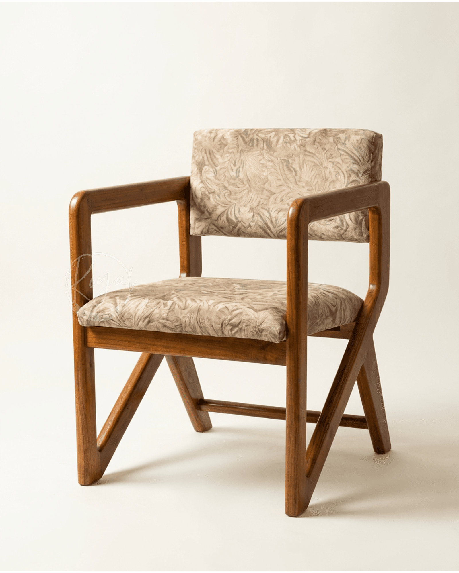 Royal Caelor Nilambur Teak Wood Arm Chair