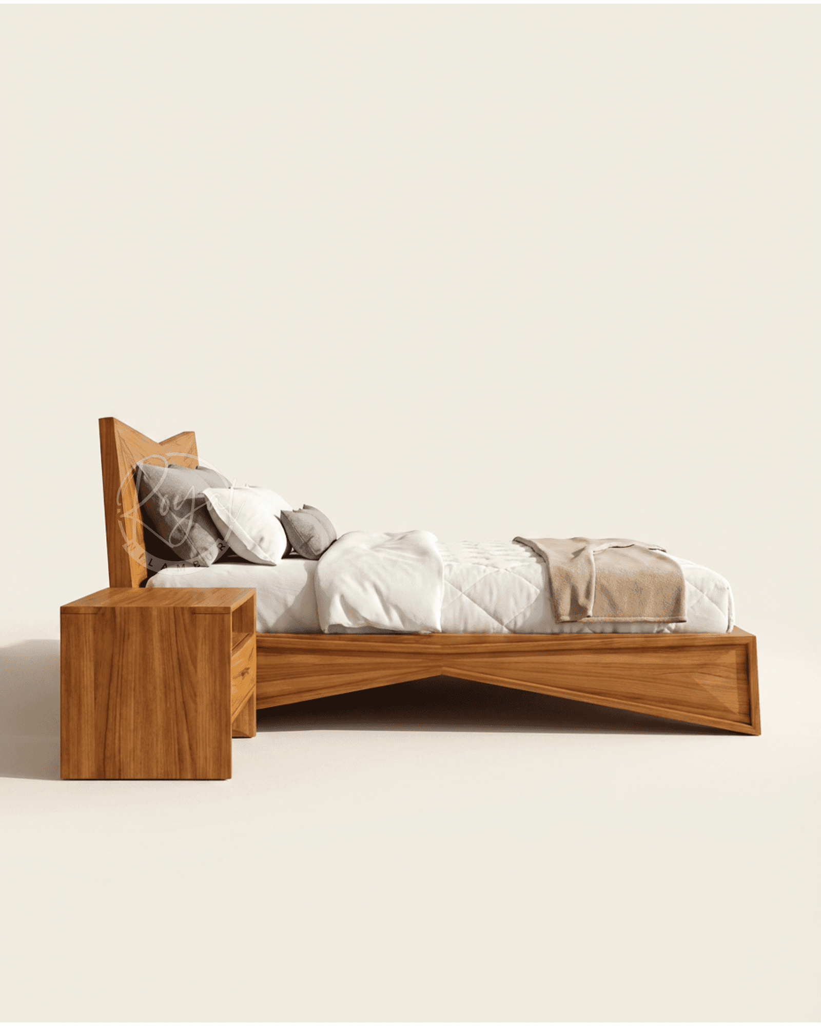 Royal Kalvyn Nilambur Teak Wood Bed