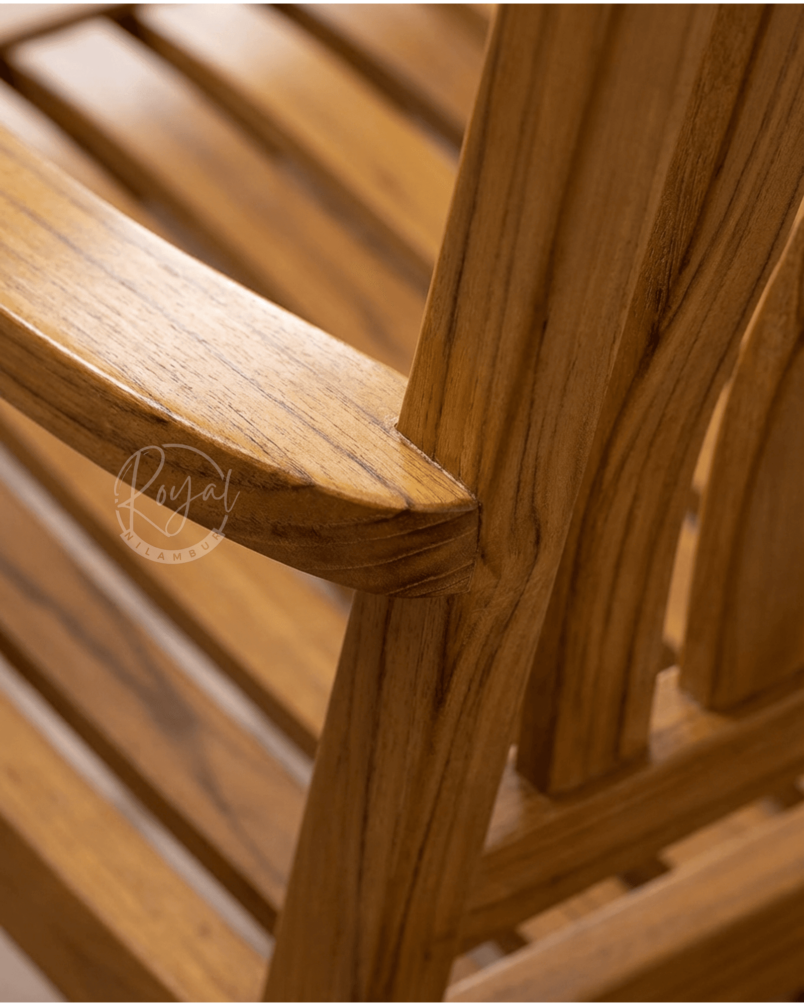 Royal Rajavyx Nilambur Teak Wood Rock Chair