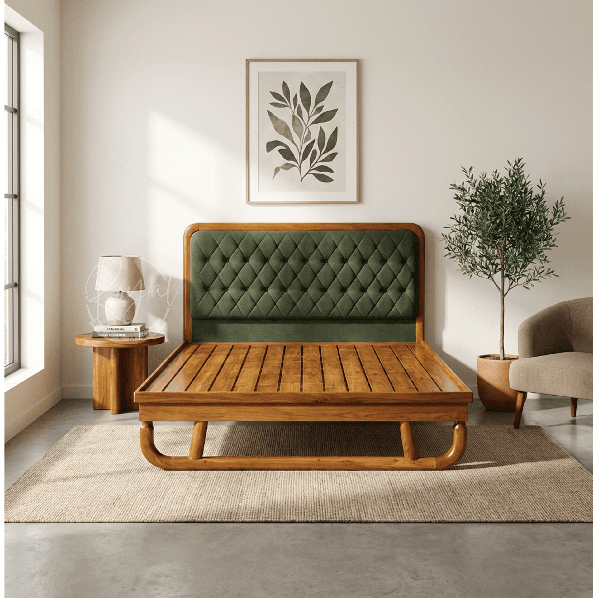 Royal Auryx Nilambur Teak Wood Cot