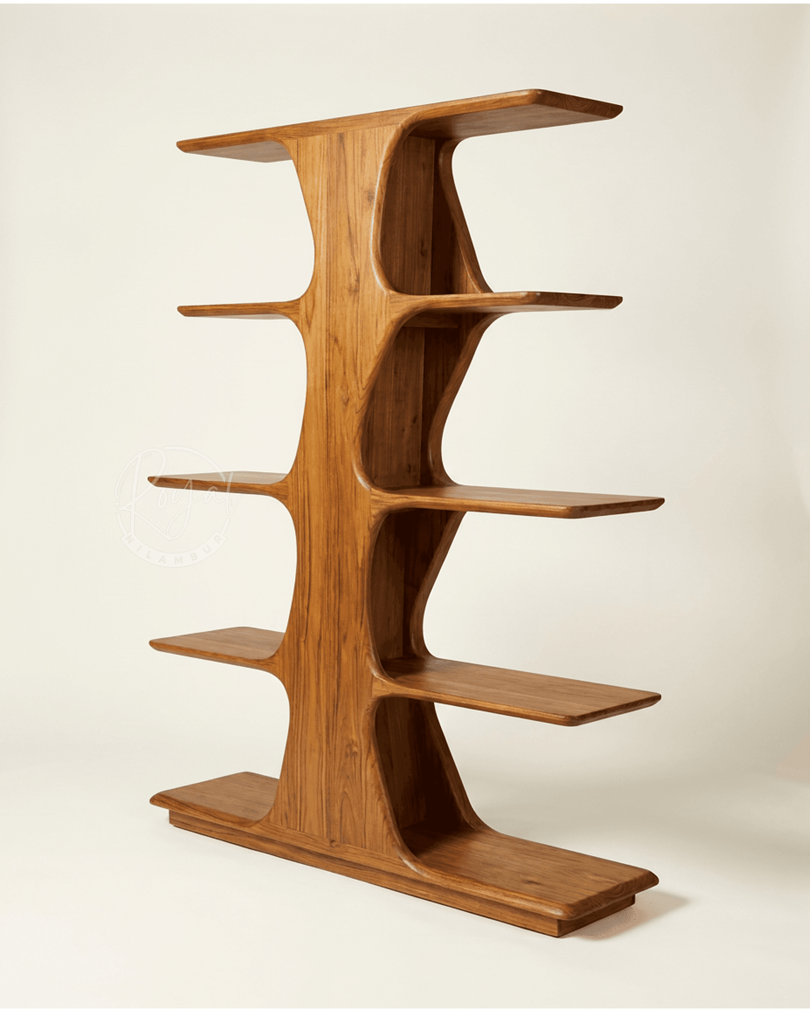 Royal Lavren Nilambur Teak Wood Book Shelf