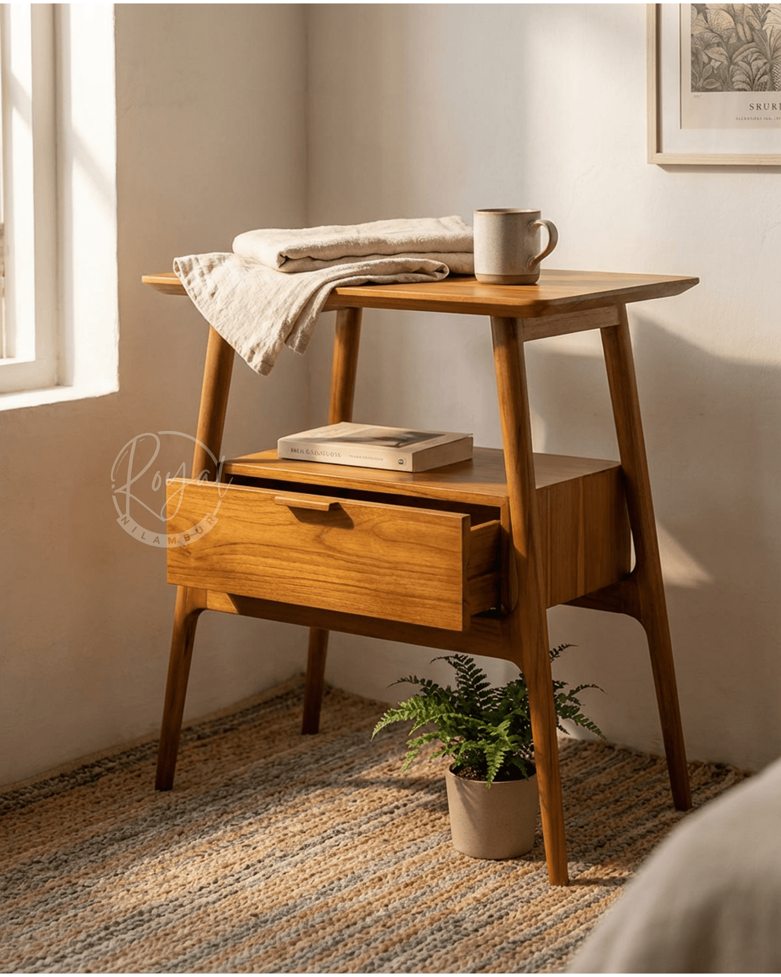 Royal Avrix Nilambur Teak Wood Cot Box