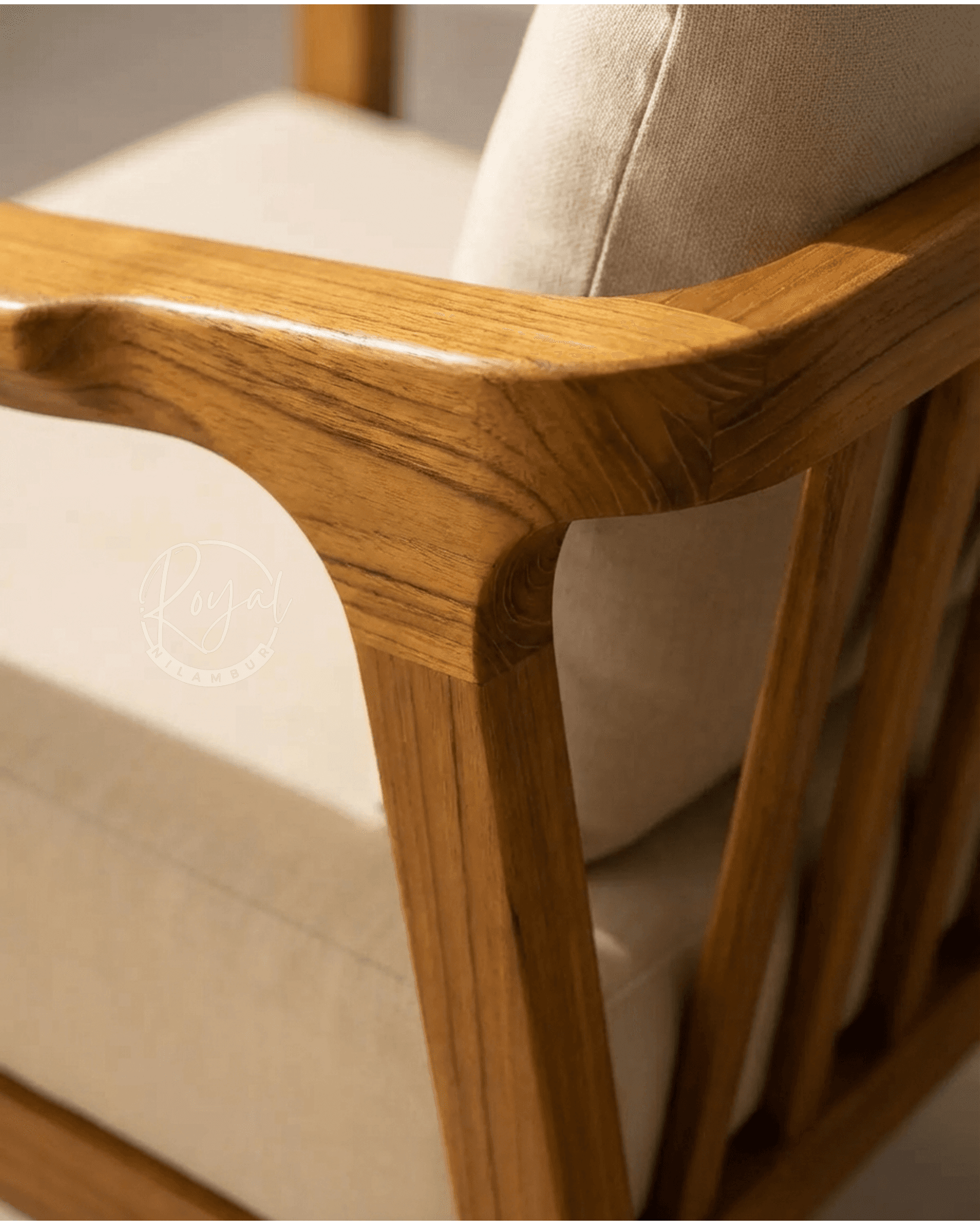 Royal Tavron Nilambur Teak Wood Sofa Set