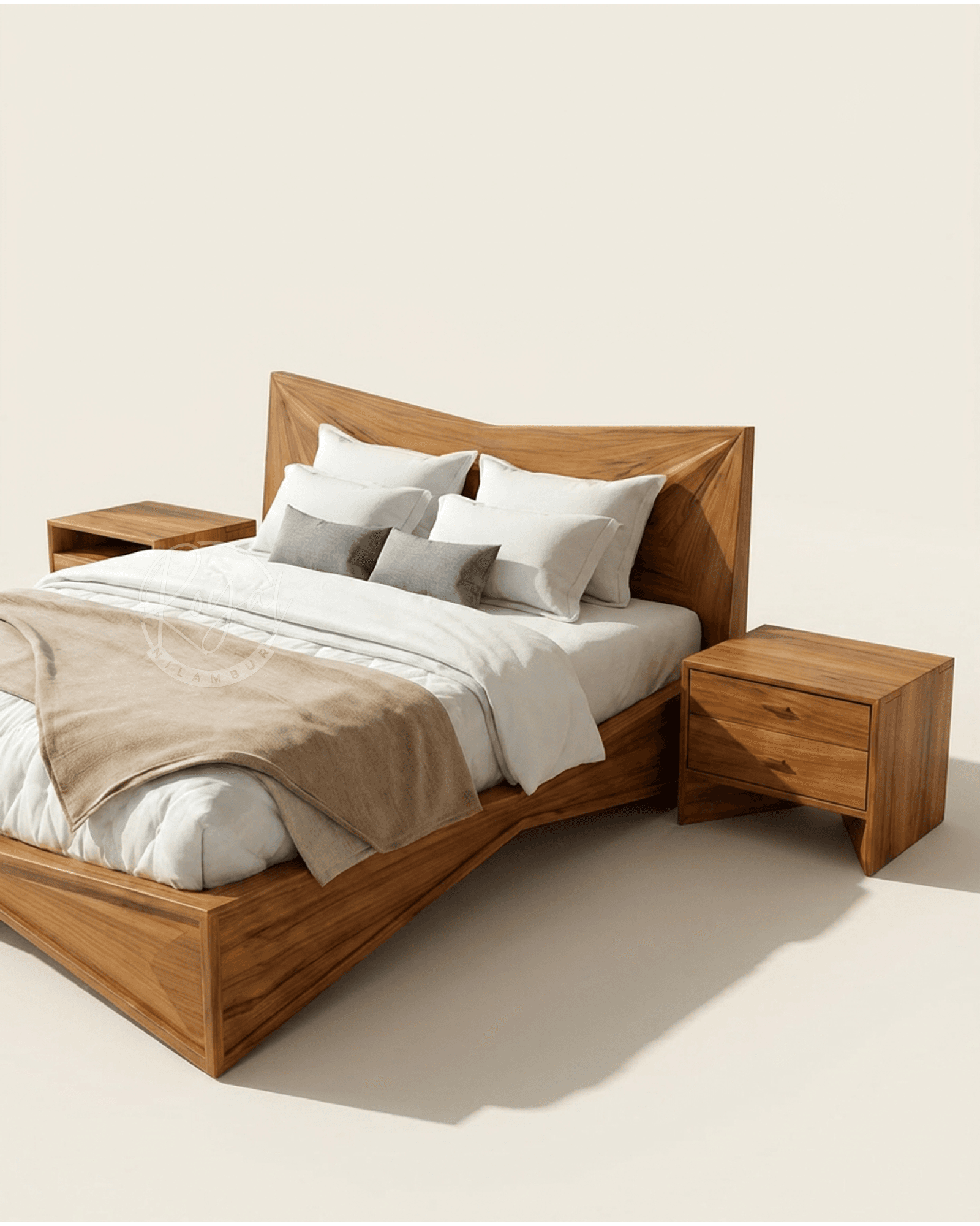 Royal Kalvyn Nilambur Teak Wood Bed