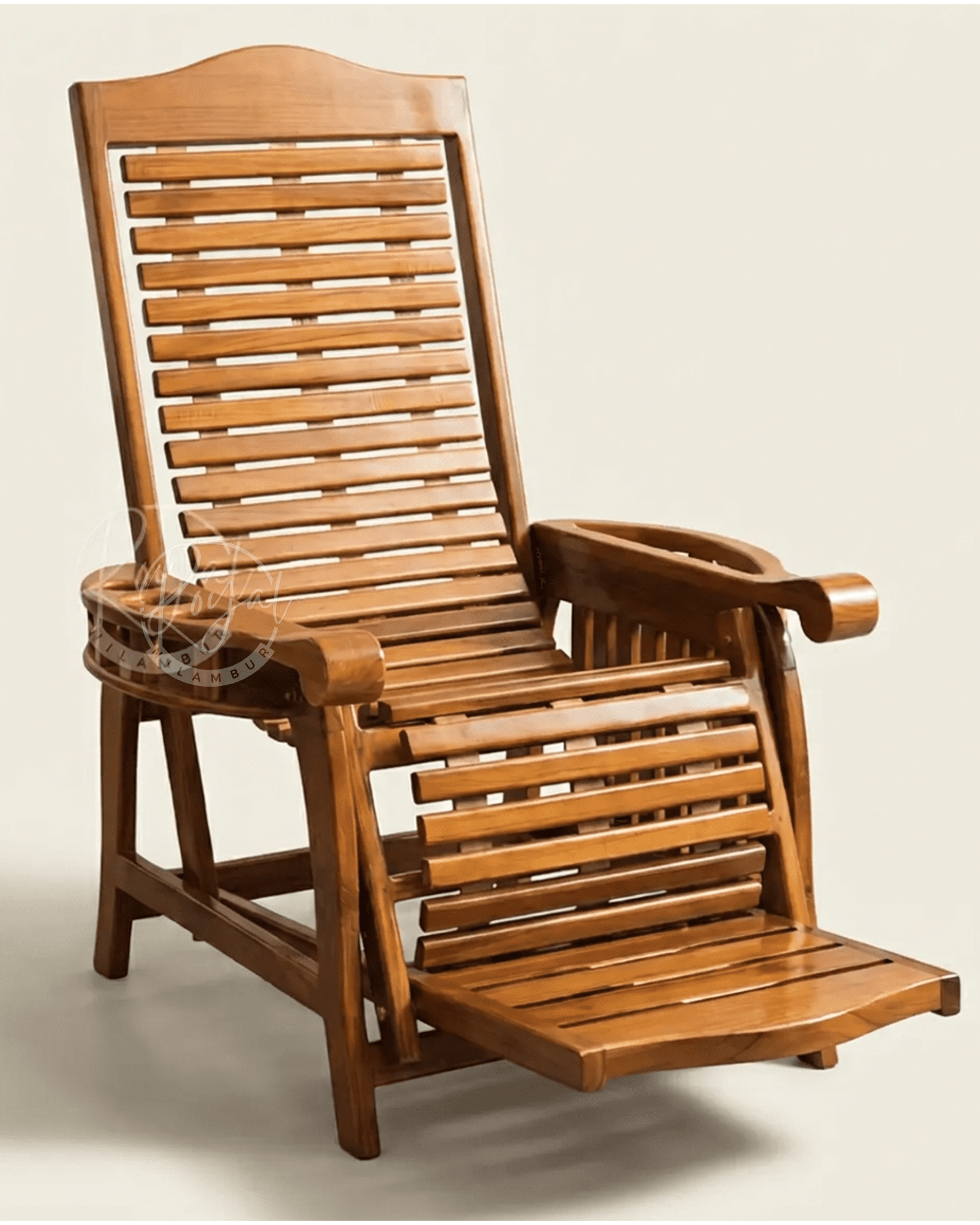 Royal Veyora Nilambur Teak Wood Easy Chair