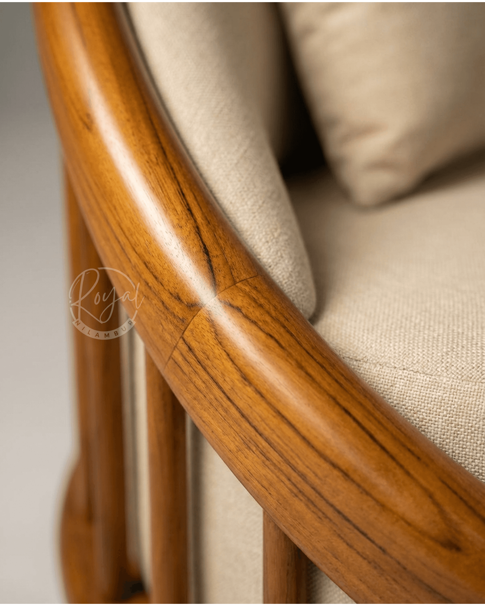 Royal Luxon Nilambur Teak Wood Sofa Set