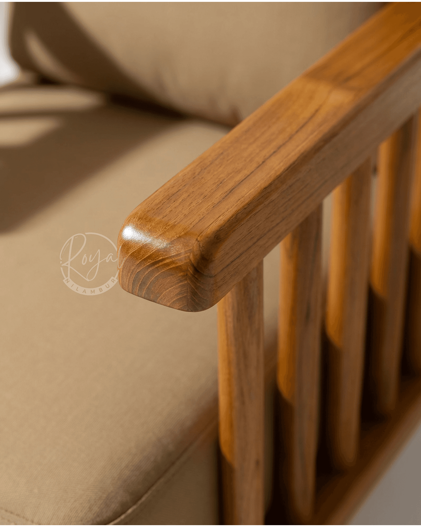 Royal Elvorn Nilambur Teak Wood Sofa Set