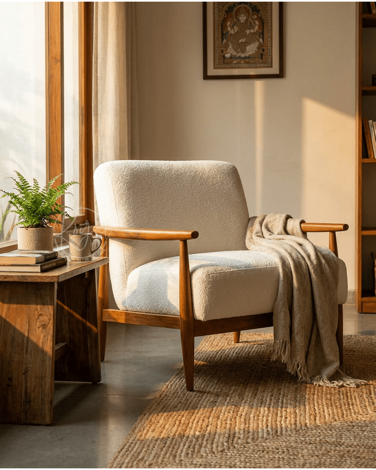 Royal Loryn Nilambur Teak Wood Armchair