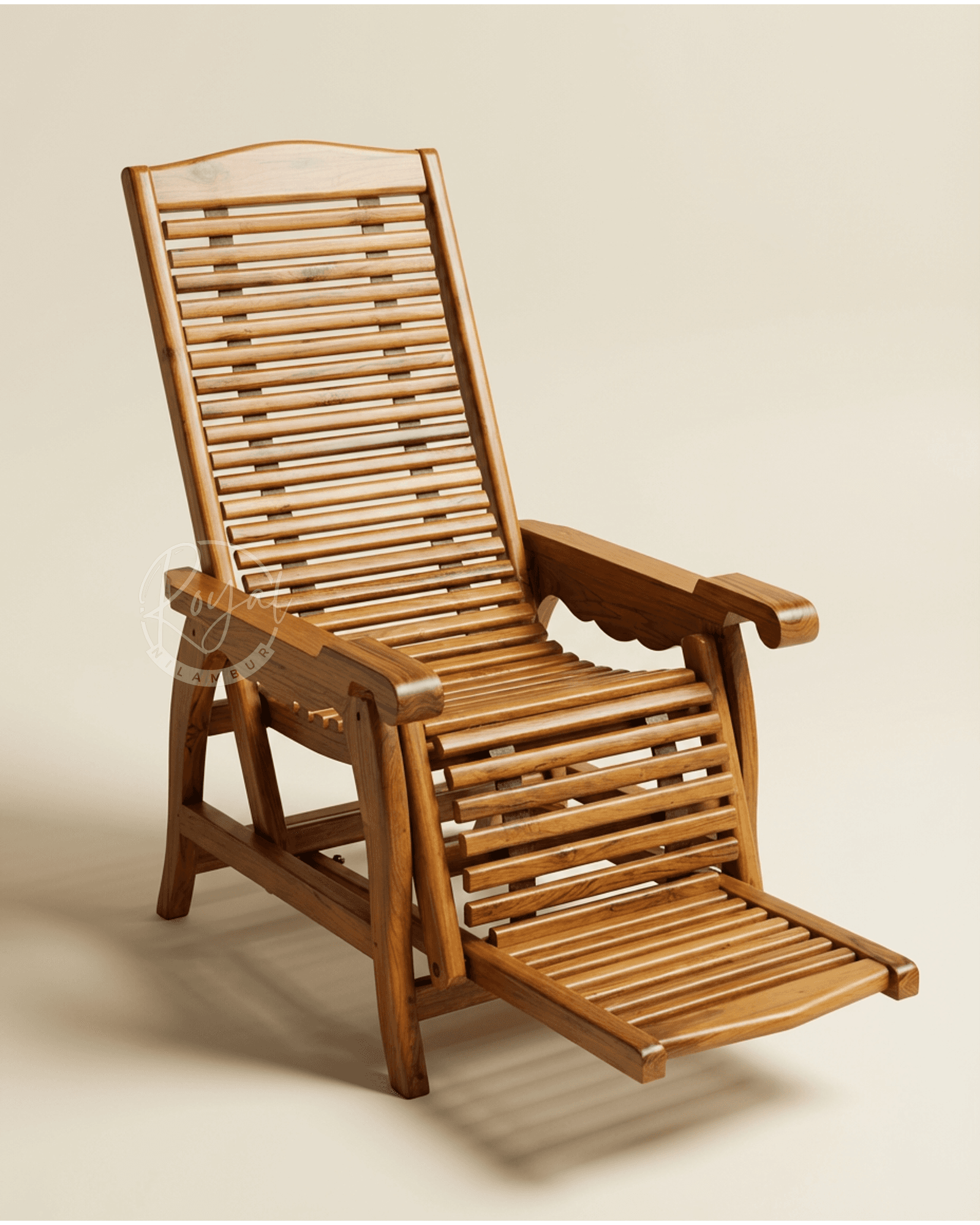 Royal Sumrida Nilambur Teak Wood Easy Chair