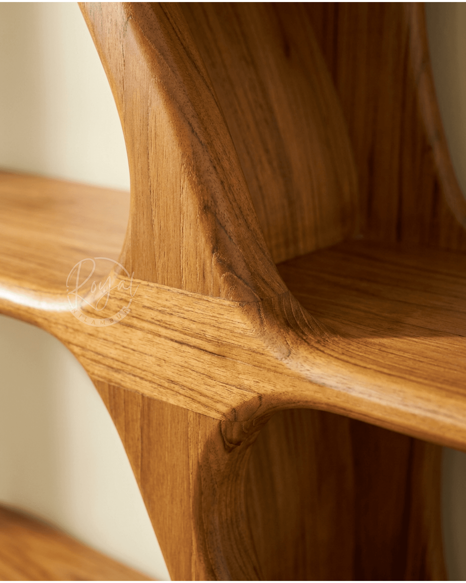 Royal Lavren Nilambur Teak Wood Book Shelf