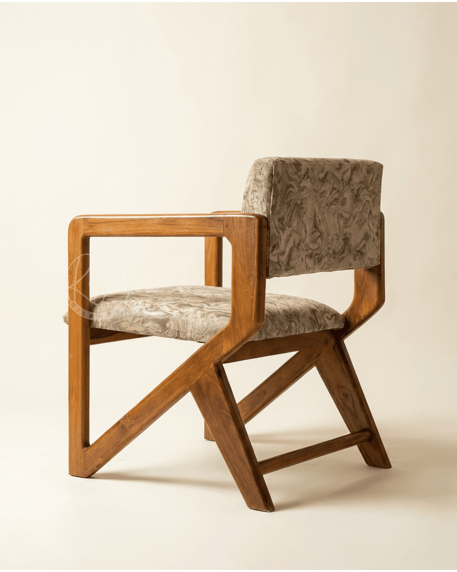 Royal Caelor Nilambur Teak Wood Arm Chair