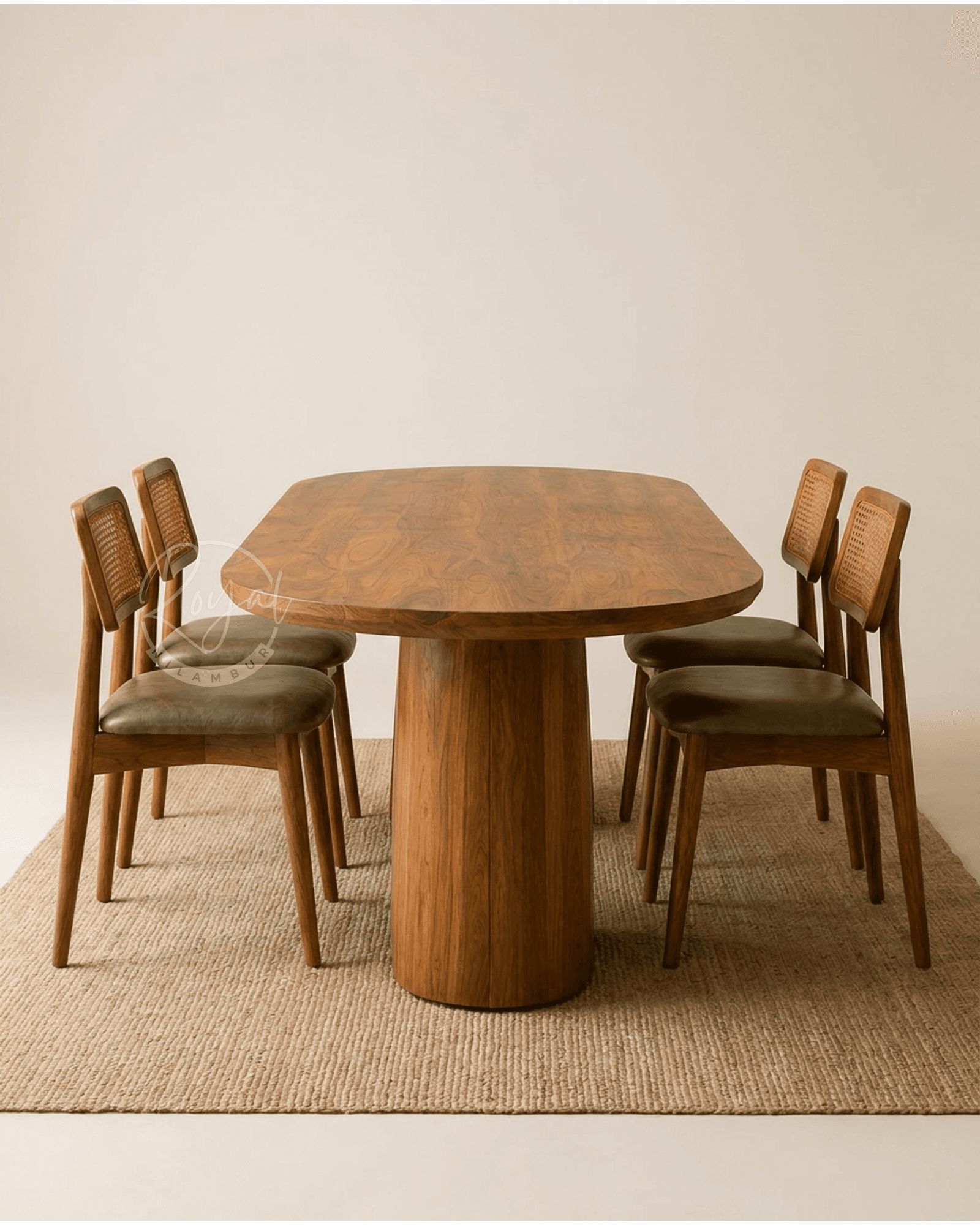Royal Elara Nilambur Teak Wood Dining Set